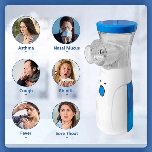 Portable Nebulizer Machine for Adults and Kids Travel and Household Use, Handheld Mesh nebulizer for Breathing Problems